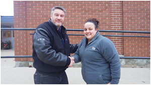 2015 UFCW Canada – BDM Scholarship winner Emily Azevedo and Local 12R24 representative Doug Blaine